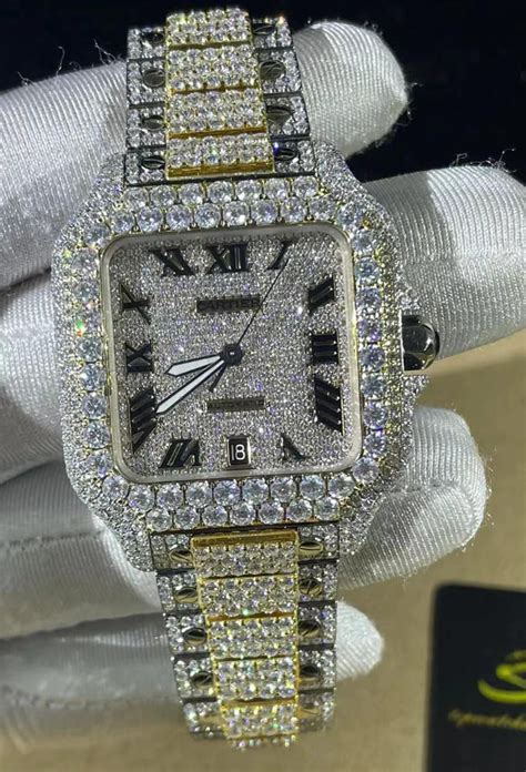 moissanite bust down replica watches|moissanite diamond watches.